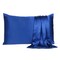 Homeroots 20 x 30 in. Navy Blue Dreamy Silky Satin Queen Size Pillowcases 387900 - alternate 1